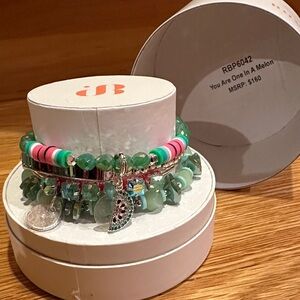 Bomb Party You Are One In A Melon Colorful Beaded Stacking Charm Bracelet